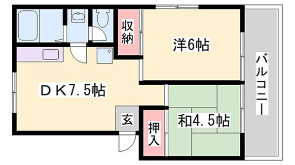 姫路駅 バス25分  青山出屋敷下車：停歩3分 4階の物件間取画像